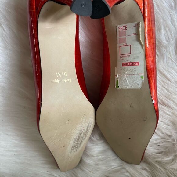 J.Renee blood orange patent leather slip on 3”heels square toe size 9.5 - Picture 15 of 15